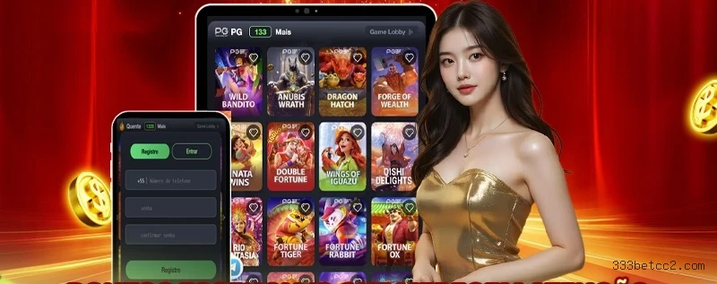 Imagem promocional do cassino online da 333Bet.cc mostrando jogos ao vivo
